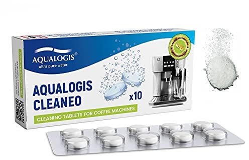 Aqualogis Cleaneo Kaffeereiniger-Tabletten Reinigungstabletten für Kaffeevollautomaten passend für alle Marken (10 Stück)