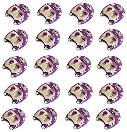 Bolsen Tech 20 PCS/LOT Lilypad Coin Cell Battery Holder CR2032 Battery Mount Module Lily Pad for Arduino Small Slide Switch Board