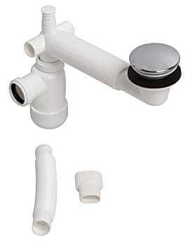 Kiamami Valentina - Piletta di Scarico Click Clack con Sifone Salvaspazio | Compatibile con Lavandini e Mobili | Dimensioni Ridotte | Facile Installazione