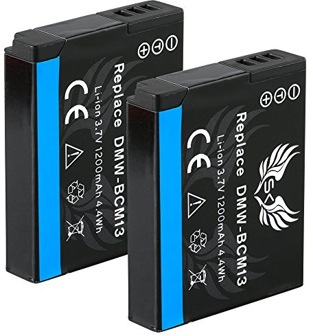 2X SK Akku Ersatz für Panasonic DMW-BCM13 / DMW-BCM13E || 1200mAh || für Panasonic Lumix DMC-FT5 TZ40 TZ41 TZ56 TZ58 TZ61 TZ71 ZS30 DMW BCM13 BCM13E