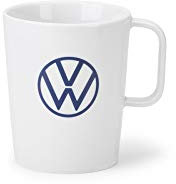 Volkswagen 000069601BQ Tasse Becher Kaffeetasse Porzellan weiß, mit VW Logo