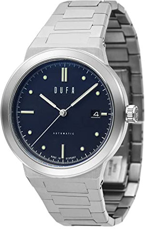 DuFa Herren Analog Automatik Uhr mit Edelstahl Armband DF-9033-33
