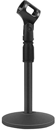 Desktop-Mikrofonständer, verbesserter verstellbarer Tischmikrofonständer mit rutschfester Metallbasis für Blue Yeti Snowball Spark und anderes Mikrofon