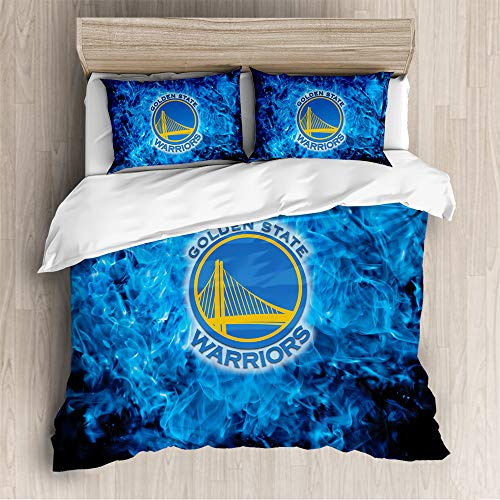 Meet Bettwäsche Mit Hochwertigem Bettbezug Aus Mikrofaser Und Zwei Kissenbezügen Basketball-Mannschaft (135x200cm+1/75x50cm 1.2M Bed,Warriors)