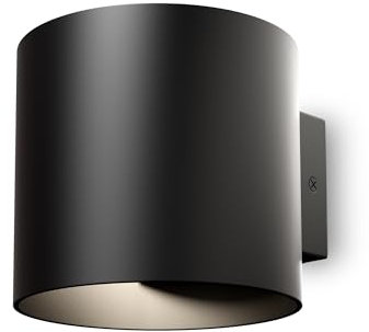 MAYTONI Rond Wandleuchte innen – Zylinder Wandlampe – Deko Lampe GU9 - Leuchte aus Aluminium - Wohnzimmerlampe, Schlafzimmerlampe, Flurlampe - Schwarz