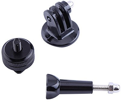 Yoidesu Adaptador de Montaje de cámara de Zapata, Adaptador de Montaje en trípode Negro de 1/4 con Juego de adaptadores de Montaje en trípode para cámara 2/3/3 +/4