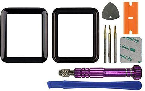 swark Kit de réparation d'écran en verre avant compatible avec iWatch Series 2 42 mm & Series 3 42 mm avec kit d'outils