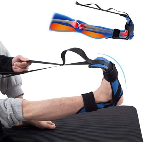 Estirador de pies y pantorrillas para fascitis plantar, tendinitis de Aquiles, espolones de talón y caída de pies, mejora la fuerza muscular, estirador de piernas, yoga, correa de estiramiento para
