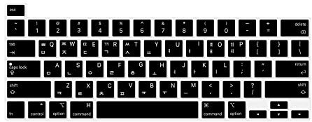 MiNGFi Silicone Korean Keyboard Cover for MacBook Pro 13 M1/M2 A2338 (2020–2023), A2289 (2020), A2251 (2020–2021), Pro 16 A2141 (2019–2021) US/ANSI Layout - Black