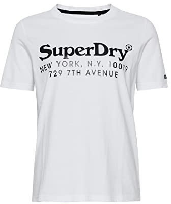 Superdry Damen Vintage Venue Interest T-Shirt Optik 38