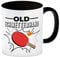 Old Schmetterhand Tischtennis Wortspiel Kaffeebecher Schwarz