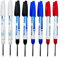 iHMeiju 8pcs Waterproof Deep Reach Markers, Long Nose Markers with 2mm Felt Tip, 30mm Reach Permanent Ink for Carpenters, Builders & Construction
