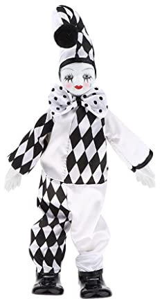 BESSTUUP Porzellan Clown Modell Hängende Füße Kollektion Clown Puppe Zubehör