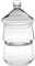 URBNLIVING 2 Tier Christmas Tree Clear Glass Snacks Candies Chocolate Dish Bowl Jar with Lid