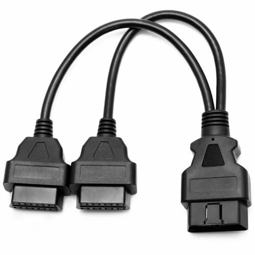 Goliton OBD2 OBD II Splitter Verlängerung Y J1962 16 Pin Kabel Stecker auf Dual Buchse Kabel Adapter