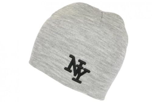 Hip Hop Honour NY Mütze, Perlgrau, modisch, warme Wolle, Newyo, Unisex, grau, Einheitsgröße