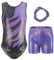 FEOYA Kinder Mädchen 3Pcs Turnanzug Ärmellose Gymnastikanzug Ballett Tanz Gymnastik Bodysuit Top mit Shorts Haarband Set Diamant Gymnastik Kleidung für Mädchen K 11-12 Jahre