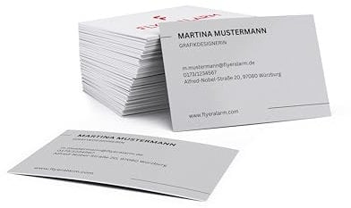 Visitenkarte personalisiert selbst gestalten mit Foto, Text und Logo I ab 75 Stück I Visitenkarten erstellen (300g Bilderdruck matt) Business Cards Online gestalten (Grau, 100 Stück)