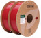 eSUN PLA Filament 1.75mm, Modifiziertes 3D Drucker Filament PLA, Maßgenauigkeit +/- 0.03mm, 1KG pro Spule, 2 Spulen 3D Druck Filament für 3D Drucker, Feuerrot