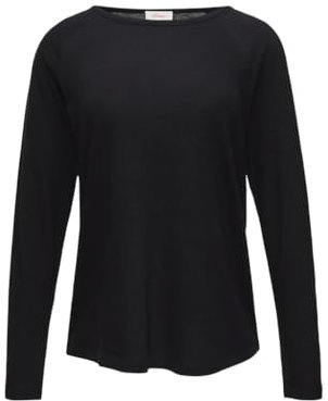 s.Oliver Damen T-Shirt – Langarm, Flammgarn, Raglanärmel, Regular Fit
