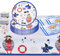 FYJCXCMP Suministros de Fiesta , Vajilla de Fiesta, 51 Pcs Decoraciones de Fiesta de Cumpleaños de Papel Con servilletas de Mantel y Vasos de Papel para Fiestas de Cumpleaños para 10 Invitados