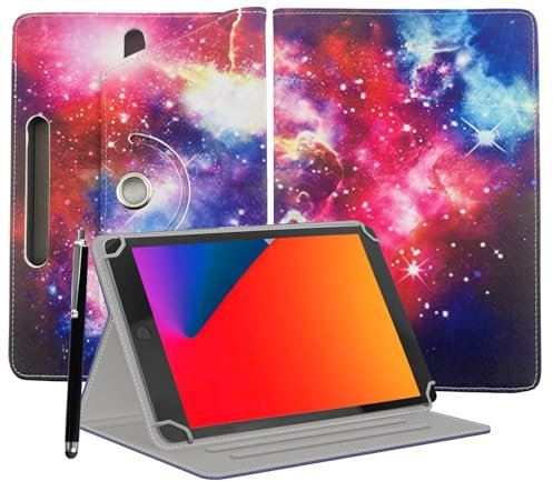 EKAM Universal Case for 10 inch Tablet, Fits Samsung Tab A7/A8/A9 Plus, iPad 9.7/10.2/10.9, Lenovo Tab M10, Fire HD 10/Max (Rainbow)