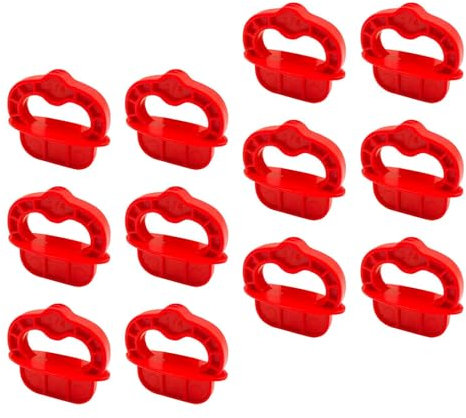 perfk 12-teiliges Deck-Jig-Distanzring-Deck-Klemmen-Distanzring-Markierungsabstandswerkzeuge Deckbrett-Jig für Hartholz-Terrassendielen-Werkzeugbrett