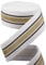 GORGECRAFT Gummiband 4.3 m 40mm Breit Gold Und Schwarzgestreift Weiß Flach Dehnbar Zum Nähen Stricken Besatzband Für Heimwerker Basteln Taillenbänder Stirnbänder Taschen Kleidungsstücke Accessoires