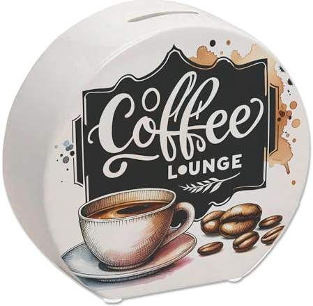 Coffee Lounge Spardose Perfekte Spardose für Kaffee-Liebhaber Ideal für Ihre heiße Tasse Getränk Entspannen in gemütlichem Raum