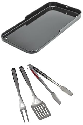 Char-Broil Grillplatte für SMART-E Elektrogrill + 3-teiliges Premium Grillzubehörset