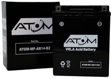 AB14-B2 - Atom AGM Motorcycle Battery Factory Sealed 12V 14Ah 288CCA
