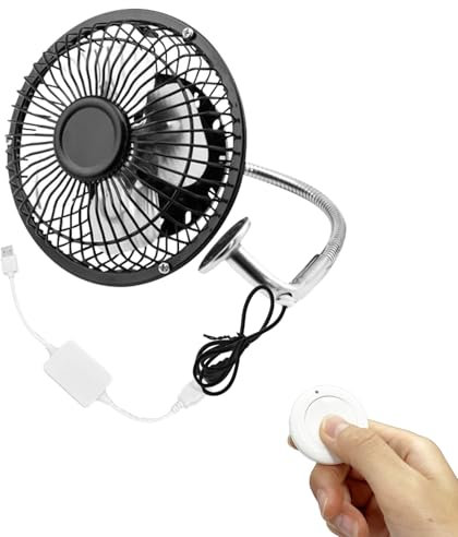 FSLiving Air circulator Fan with Adjustable Tilt, 6 Inch Plug in Silent Fan for Grow Tent, Silent Quiet Magnetic Fan for Hydroponic Bathroom(GYFS066)