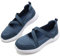 Women's Mary Jane Shoes Hook and Loop Flats Memory Foam Arch Support Non Slip Orthopedic Shoes Ladies Trainers Comfort Lightweight Walking Shoes Navy UK 6