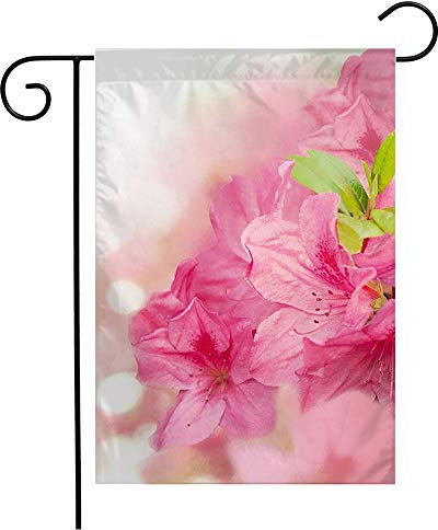Bandera De Jardín, Azalea Arbusto Japonés Floresa Jardinería Crecimiento De Flores Belleza Árbol Objetos Bandera Personalizada Bandera Balcón Impresión Banners Para Exterior Balcon 30X45Cm