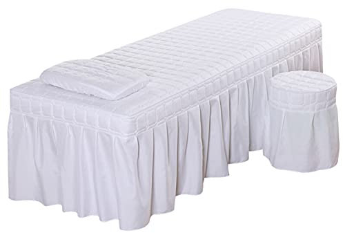 Drap de lit pour table de massage avec cache-sommier Blanc 190 x 70 cm