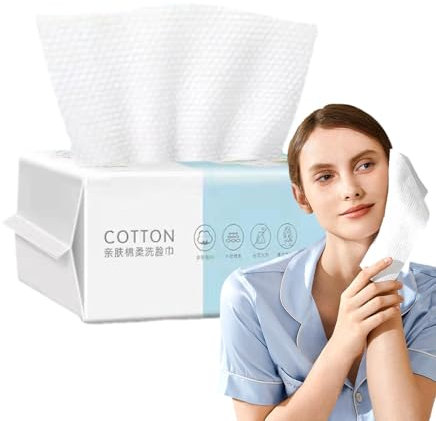 Toallitas secas para toallas faciales - Toallitas secas grandes y suaves sin pelusa para eliminar el maquillaje | Toallas faciales extragruesas para el cuidado de la piel, tejido de limpieza súper sua