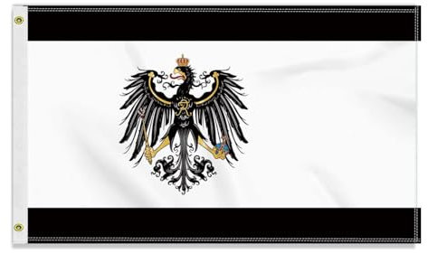 Große 90×150 CM Preußen Flagge,großes 150D Preussen Freundschafts banner, Deutschlandfahne Doube-Seitendruck Dekor Messingösen large Prussia