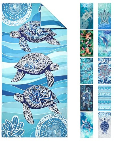 Joyoldelf Mikrofaser Strandtuch - 180 x 90cm Groß Sandfrei Schnelltrocknend & Leicht Strandhandtuch, Ideal für Frauen und Männer am Strand, Schwimmbad oder im Urlaub