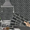 Hode Kitchen Bathroom Tile Stickers Stick on Tiles, Peel and Stick Self Adhesive Wall Tiles, Waterproof 12pcs Black 15x30cm