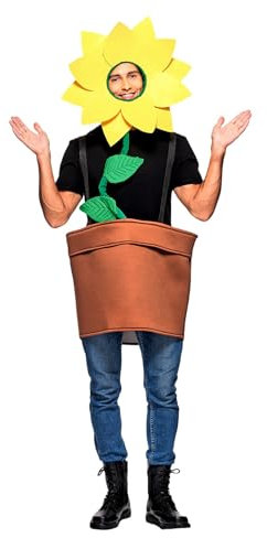 EraSpooky Disfraz de olla de flores para adultos Halloween Distancia de girasol divertida para hombres Mujeres