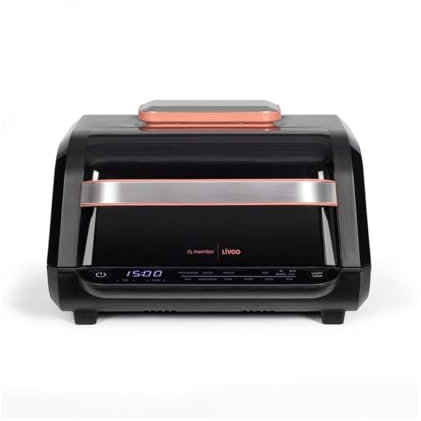 Livoo - Friteuse sans huile & Grill 6 L - Livoo x Marmiton DOC306-2 en 1, 8 programmes de cuisson, 4 réglages de chauffe du grill