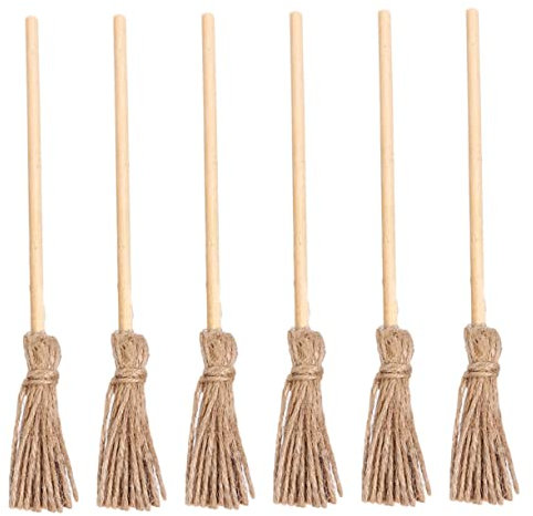 WESIEVYA 6stücke Miniatur Besen Für Puppenhäuser Teilig Dekorationszubehör Für Miniaturszenen Für Kreative Bastelprojekte Realistische Deko Für Kinderzimmer Und Puppenstuben