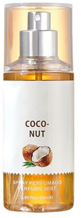 Parfum femme,vaporisateur parfum,brume parfumée,brume corporelle parfumée,brume parfumées,parfume coco,parfum vanille femme,brume capillaire et corporelle, hydrate et nourrit la peau (noix de coco)