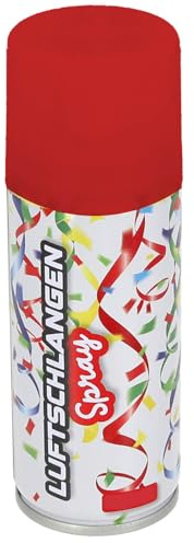 100ml Luftschlangenspray Colorspray Fasching Karneval Party Dekoration Sprüh Luftschlangen (Rot)