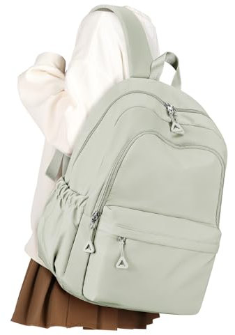 VGCUB Schulrucksack Teenager Mädchen Wasserdichter Leichter Schultasche Freizeitrucksack Arbeitstasche Rucksack Damen für Die Schule Jungen School Bag Womens Backpack Aesthetic Daypacks Hellgrün