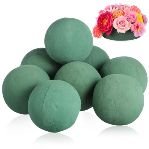 PartyKindom 9 StüCk Runde Steckschaumkugeln Nass Und Trocken Florist Schaum FüR DIY BlumensträUßE Hochzeiten Party Dekoration Vielseitiger Blumensteckschaum