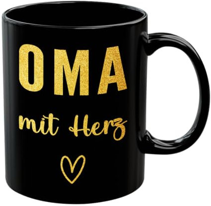Coolgaga Tasse à café en céramique pour grand-mère, cadeau pour grand-mère, cadeau pour grand-père, cadeau d'anniversaire, de Noël, de fête des mères, de Pâques et de remerciement, 350 ml