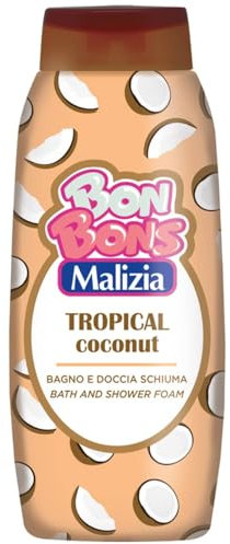 Malizia Bagnodoccia Schiuma Tropical Coconut – Profumo Fresco e Esotico di Cocco – Formula Delicata e Cremosa – Pelle Morbida e Idratata – Formato Famiglia 500 ml (1)