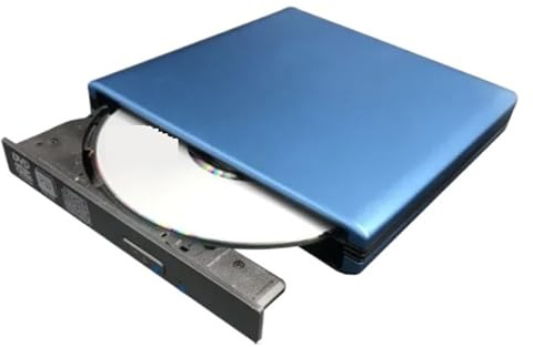 Masterizzatore Blu-Ray UHD 4K USB3.0 Masterizzatore DVD Ottico Esterno Lettori Blu-Ray RE/ROM 3D Lettore Di Scrittura Facile Da Usare(Blue)