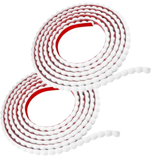 10FT Molding Trim,For Ceilings Wallpaper Border Self Adhesive,Caulk Strip for Mirror Frame Backsplash Tile Edge Ceiling Cabinet TV Wall DIY Home Decor & Protection (White-3M-2pcs)